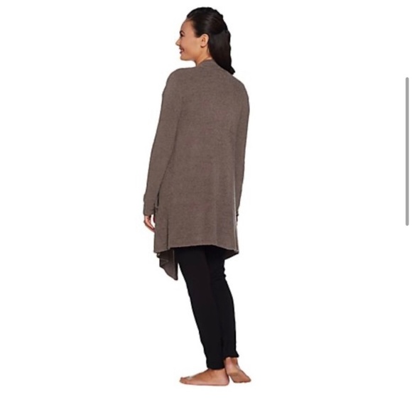Barefoot Dreams Cocoa Draped Cardigan - Picture 8 of 11